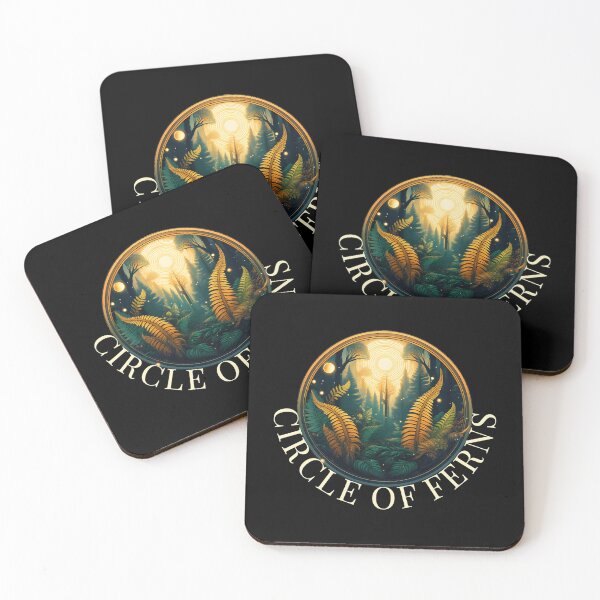 Item preview, Circle Of Ferns Botanical Ritual Badge designed and sold by RoughSwallow.