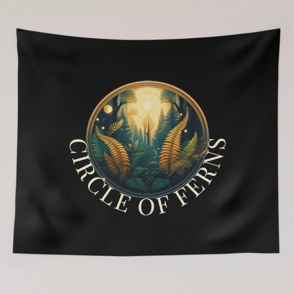 Item preview, Circle Of Ferns Botanical Ritual Badge designed and sold by RoughSwallow.