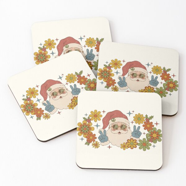 Item preview, Groovy Hippie Santa – Retro Christmas Peace & Love Design designed and sold by Imaginationbeyond.