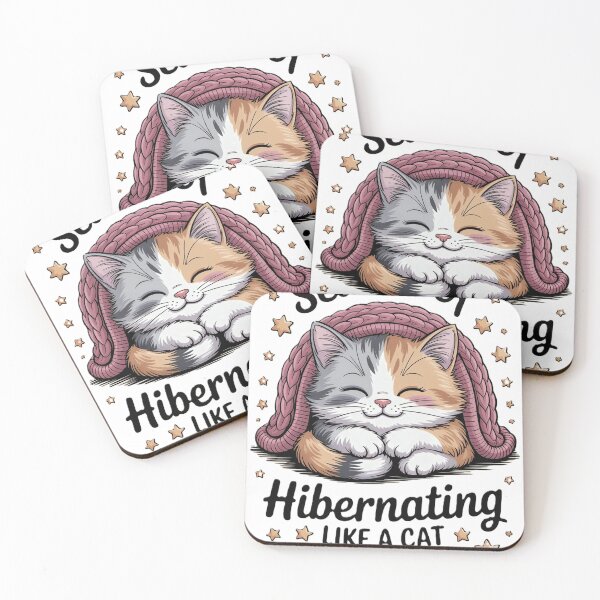 Item preview, Hibernating Like a Cat: Funny Winter Self Care & Cozy Vibes designed and sold by Mido-artister.