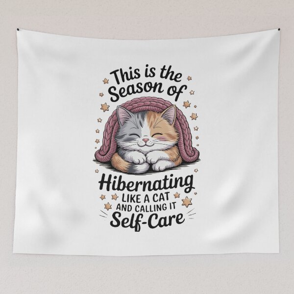 Item preview, Hibernating Like a Cat: Funny Winter Self Care & Cozy Vibes designed and sold by Mido-artister.