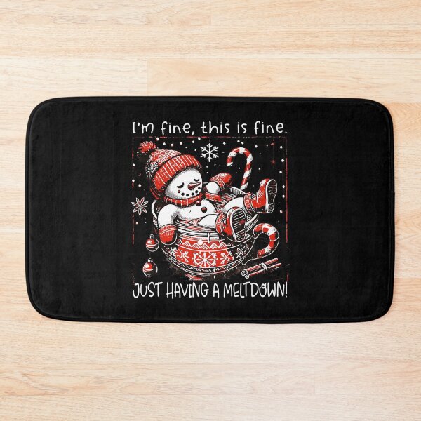 Item preview, I'M Fine This Is Fine Just Having Meltdown Snowman Christmas designed and sold by BaidenNeta.
