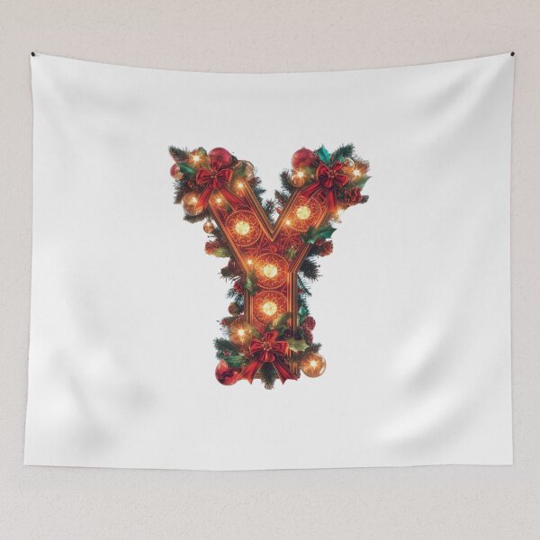 Item preview, Christmas Letter Y Monogram – Decorative Holiday Alphabet designed and sold by Cultradesign.