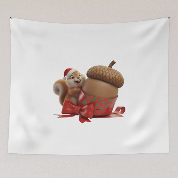 Item preview, Cute Squirrel Wrapping Giant Acorn Christmas Gift Sticker designed and sold by KeepDream.