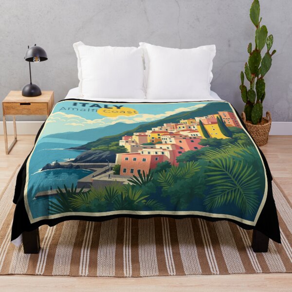 Item preview, A Nostalgic Classic Travel Poster – Amalfi Coast designed and sold by Blok45.