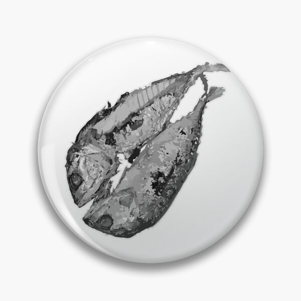 Item preview, Duo of Fried Mackerel (Monochrome Illustration) designed and sold by zanaxxer.