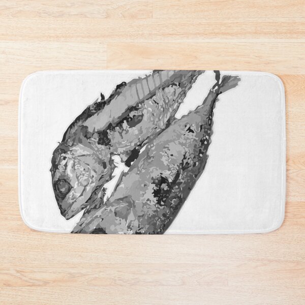 Item preview, Duo of Fried Mackerel (Monochrome Illustration) designed and sold by zanaxxer.