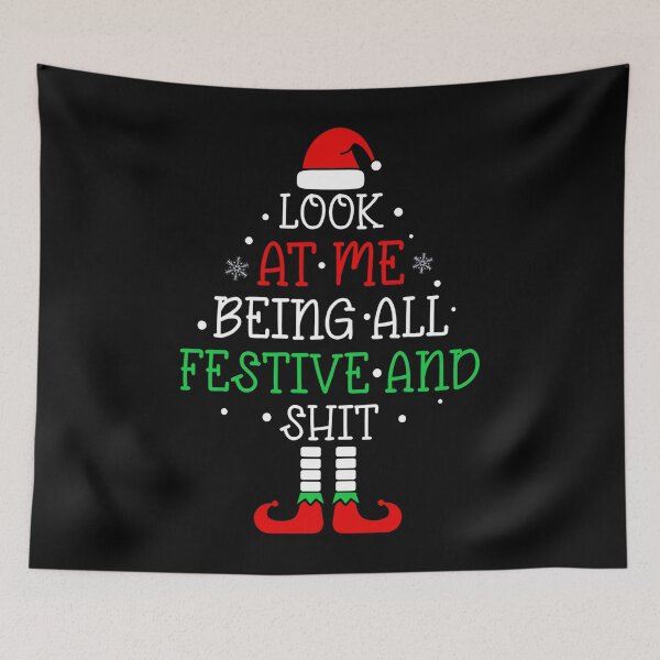 Item preview, Look At Me Being All Festive And Shits Funny Christmas Santa  designed and sold by BaidenNeta.