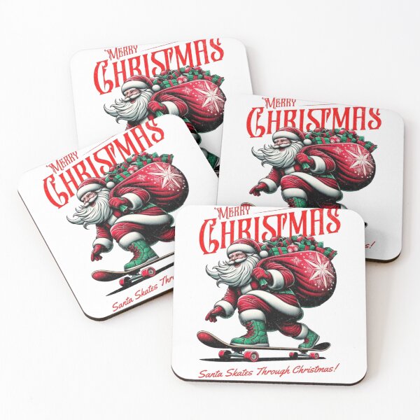 Item preview, Santa Skates Through Christmas! Merry Christmas Skateboard designed and sold by GenZFashion000.