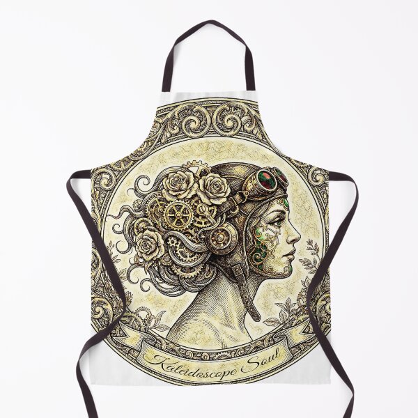 Item preview, Kaleidoscope Soul - Vintage Steampunk Aviator with Floral Gears designed and sold by Hen-C-Art.