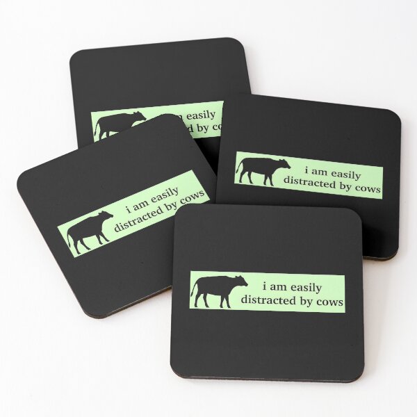 Item preview, I Am Easily Distracted By Cows – Bumper designed and sold by RoughSwallow.