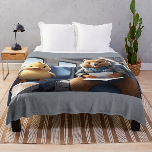 Item preview, Wombat and Duck on the Train designed and sold by PierreAlbijanic.