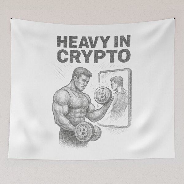 Item preview, Heavy In Crypto Bitcoin Enthusiasts Sketch designed and sold by Compound Money.