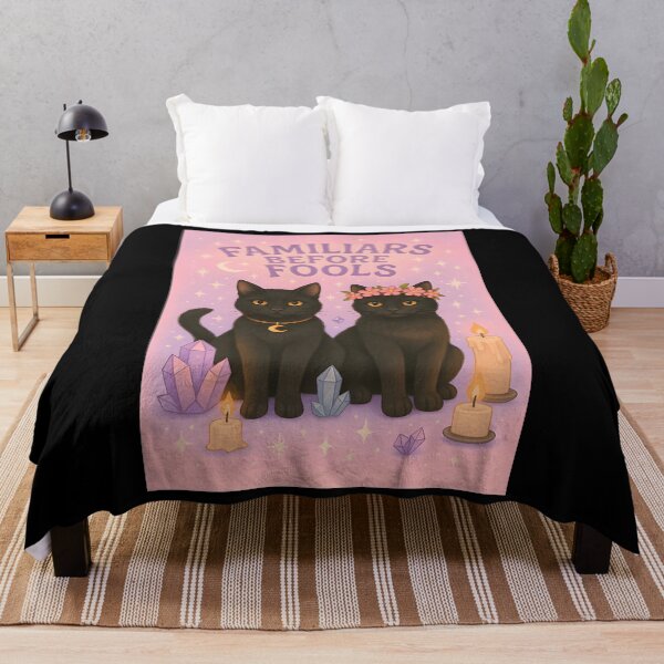 Item preview, Familiars Before Fools – Witchy Cat Power Art designed and sold by RoughSwallow.