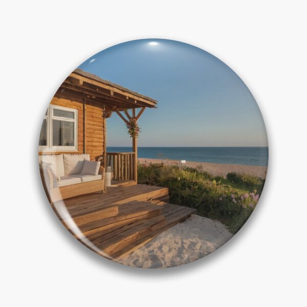 Item preview, Amber Wooden Bungalow beside Ocean Flowers designed and sold by BlareBlare.