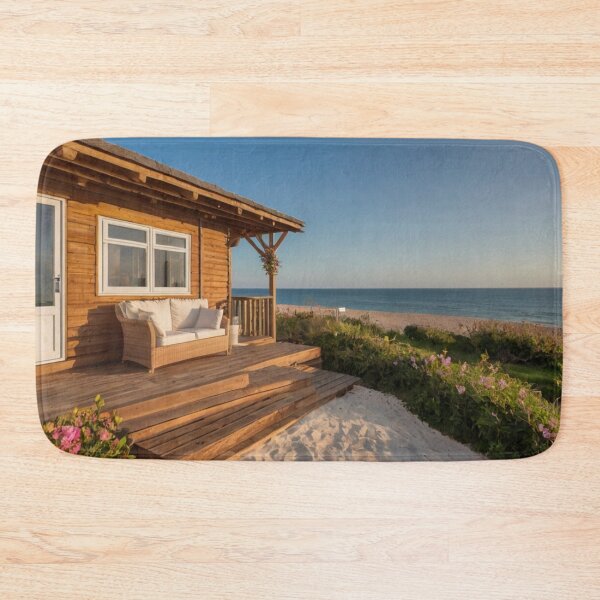 Item preview, Amber Wooden Bungalow beside Ocean Flowers designed and sold by BlareBlare.