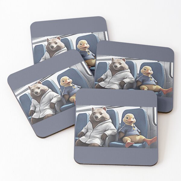 Item preview, Duck and Wombat on the train designed and sold by PierreAlbijanic.