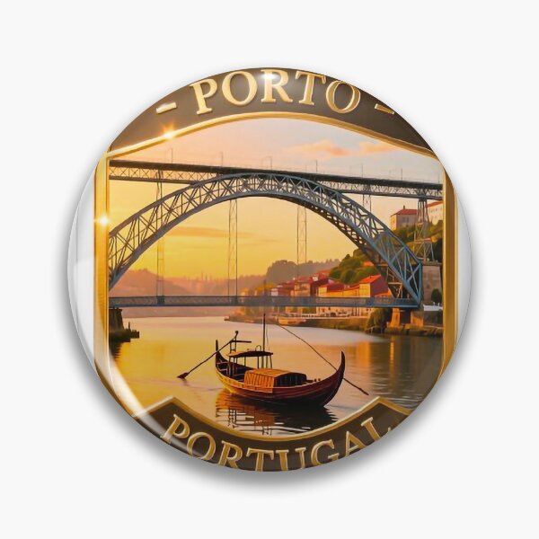 Item preview, Porto Portugal Vintage Bridge Travel Badge designed and sold by vivaportugalstore.
