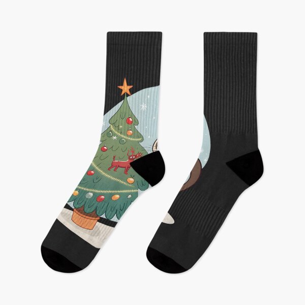 Item preview, Grumpy Christmas Cat and Festive Christmas Tree designed and sold by Indoni.