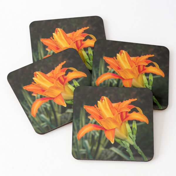 Item preview, Double Orange Daylily in Bloom – Fiery Summer Macro Flower Photography designed and sold by Susarellis.