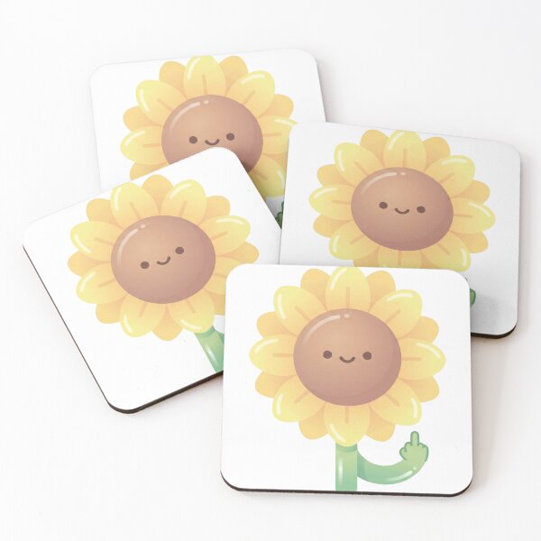 Item preview, Cute Pastel Sunflower Middle Finger - Kawaii Sassy Flower designed and sold by xMErCUrY03x.