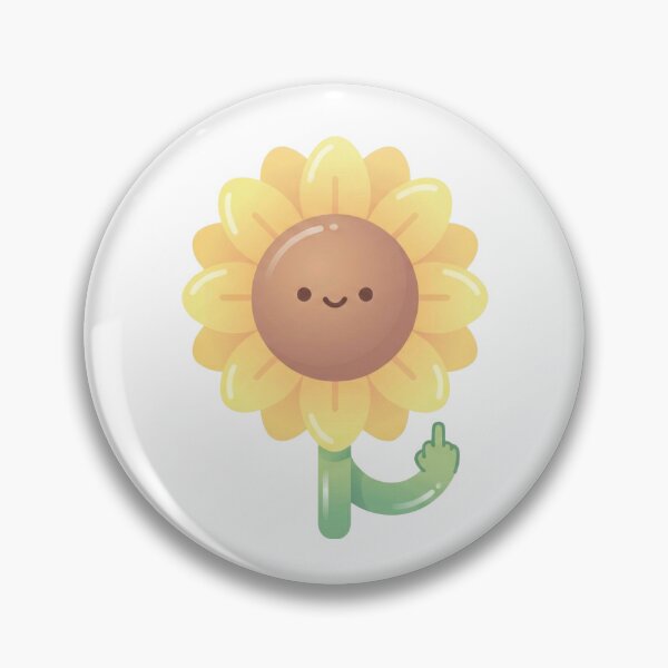 Item preview, Cute Pastel Sunflower Middle Finger - Kawaii Sassy Flower designed and sold by xMErCUrY03x.