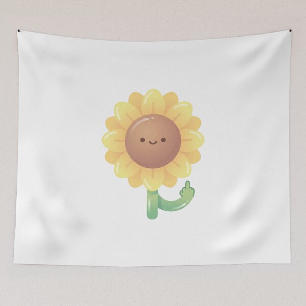 Item preview, Cute Pastel Sunflower Middle Finger - Kawaii Sassy Flower designed and sold by xMErCUrY03x.