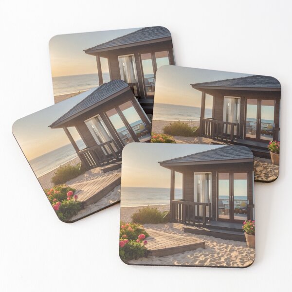 Item preview, Natural Wooden Bungalow in the Seaside Flower Field designed and sold by BlareBlare.