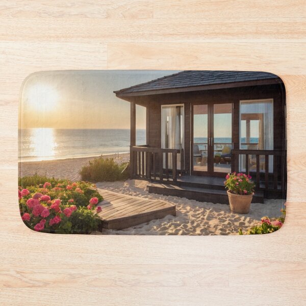 Item preview, Natural Wooden Bungalow in the Seaside Flower Field designed and sold by BlareBlare.