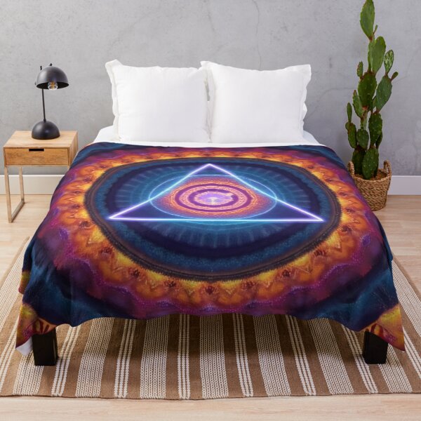 Item preview, Geometric mandala with a luminous triangle designed and sold by Mianku | Für das Leben.