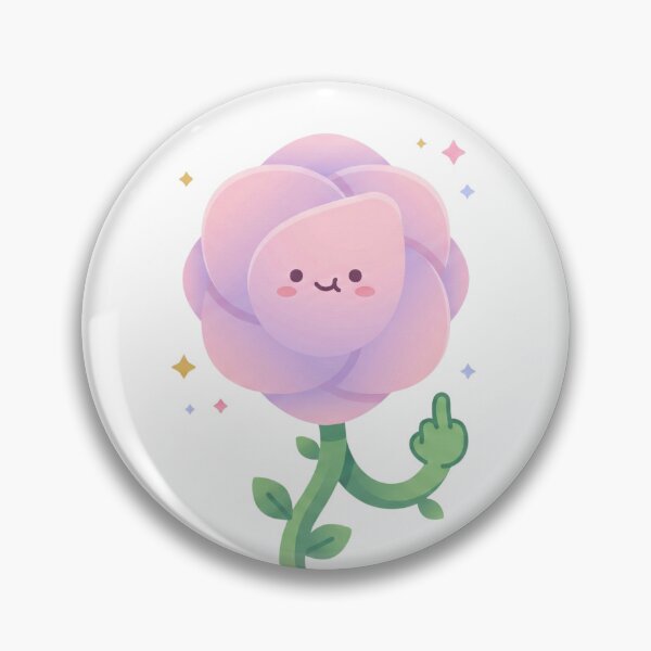 Item preview, Cute Pink Rose Middle Finger - Pastel Kawaii Sassy Flower designed and sold by xMErCUrY03x.