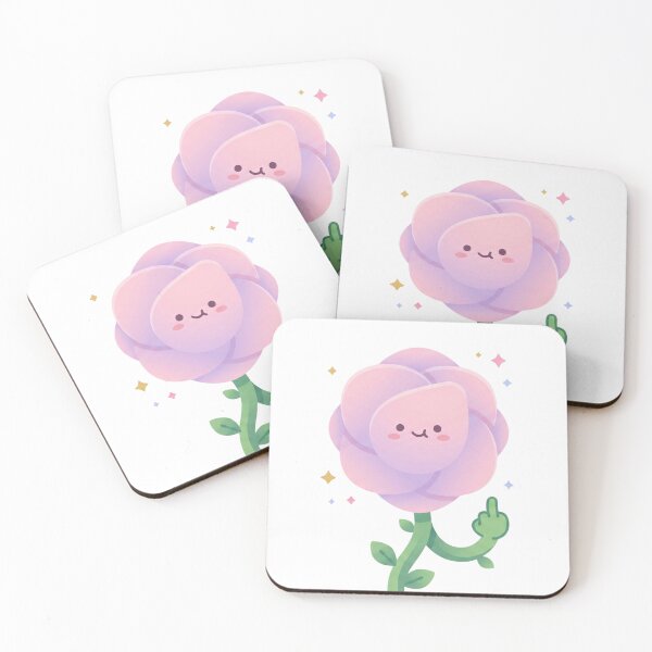 Item preview, Cute Pink Rose Middle Finger - Pastel Kawaii Sassy Flower designed and sold by xMErCUrY03x.