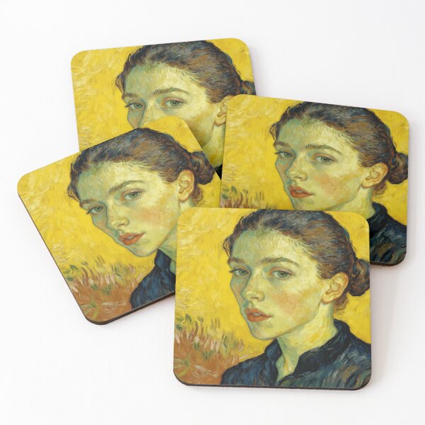 Item preview, Portrait of Young Woman After Van Gogh designed and sold by Vicky Brago-Mitchell®.