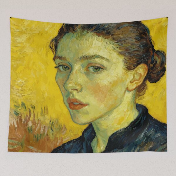 Item preview, Portrait of Young Woman After Van Gogh designed and sold by Vicky Brago-Mitchell®.