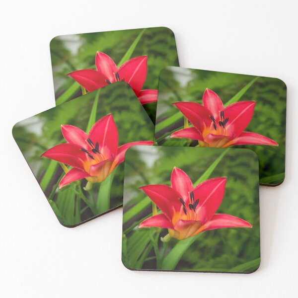 Item preview, Red Daylily in Summer Bloom – Vibrant Macro Flower Photography designed and sold by Susarellis.