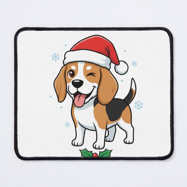 Item preview, Cute Christmas Beagle Santa Hat Dog Lover Holiday Puppy designed and sold by ArtByYunus.