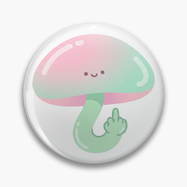 Item preview, Cute Pastel Mushroom Middle Finger - Kawaii Sassy Toadstool designed and sold by xMErCUrY03x.