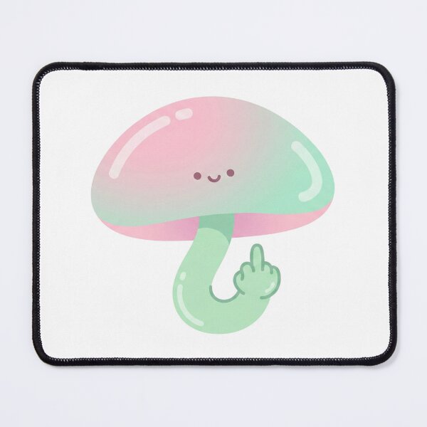 Item preview, Cute Pastel Mushroom Middle Finger - Kawaii Sassy Toadstool designed and sold by xMErCUrY03x.