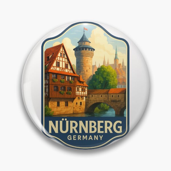 Item preview, Nürnberg Germany – Weinstadel and Round Tower Over Pegnitz River designed and sold by Places On Earth.