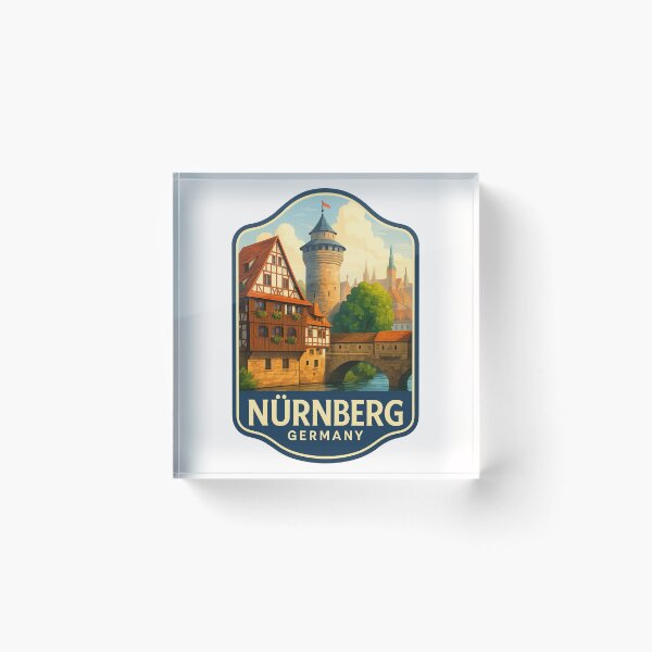 Item preview, Nürnberg Germany – Weinstadel and Round Tower Over Pegnitz River designed and sold by Places On Earth.
