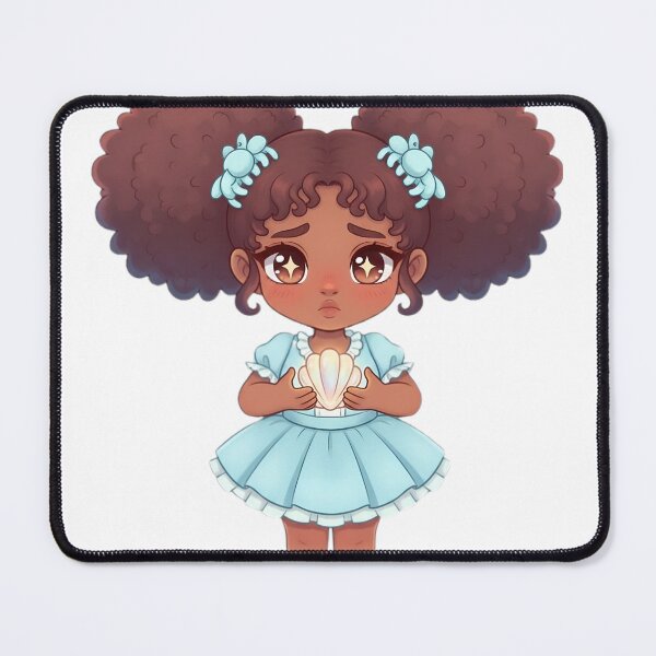 Item preview, Chibi Afro Girl Cancer – Cute Kawaii Crab Sign Art designed and sold by Luna Studios.