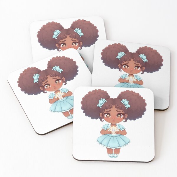 Item preview, Chibi Afro Girl Cancer – Cute Kawaii Crab Sign Art designed and sold by Luna Studios.