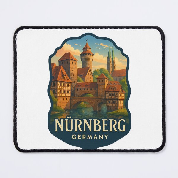 Item preview,  Nürnberg Germany – Fortified Walls and Pegnitz River Bridges designed and sold by Places On Earth.