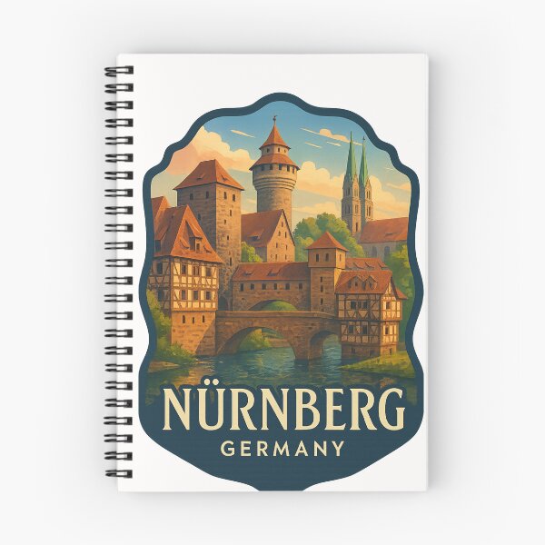 Item preview,  Nürnberg Germany – Fortified Walls and Pegnitz River Bridges designed and sold by Places On Earth.