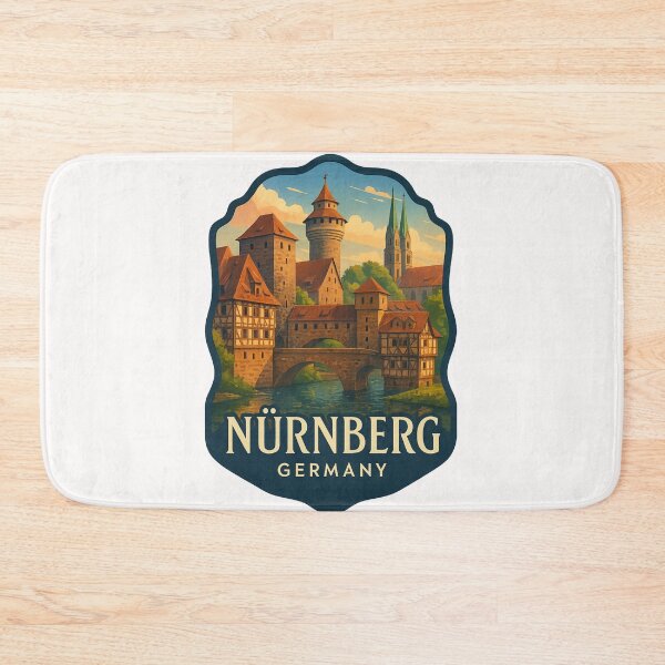 Item preview,  Nürnberg Germany – Fortified Walls and Pegnitz River Bridges designed and sold by Places On Earth.