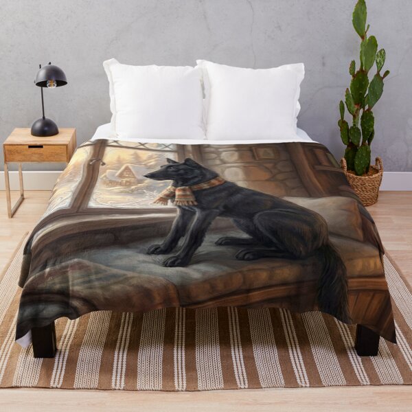 Item preview, Belgian Sheepdog Gazing Through Winter Window designed and sold by Wags & Tails.