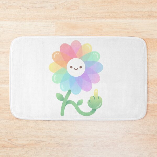 Item preview, Cute Rainbow Flower Middle Finger - Pastel Kawaii Sassy Daisy designed and sold by xMErCUrY03x.
