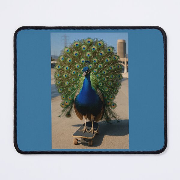 Item preview, Skateboardin' Peacock designed and sold by Tridentulus.
