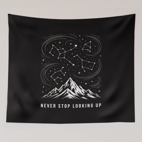 Item preview, Constellation Quote Never Stop Looking Up Night Star designed and sold by ForestMmost.
