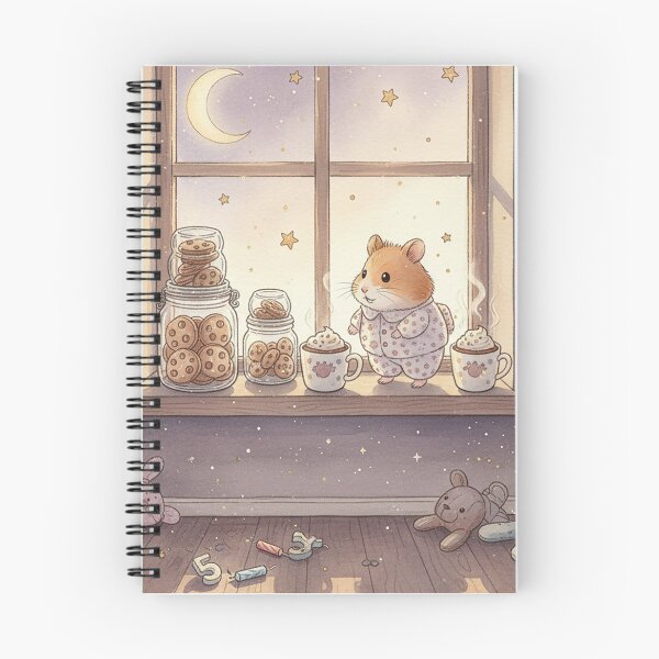 Item preview, Cozy Hamster in Pajamas Midnight Birthday Feast designed and sold by zzz888.